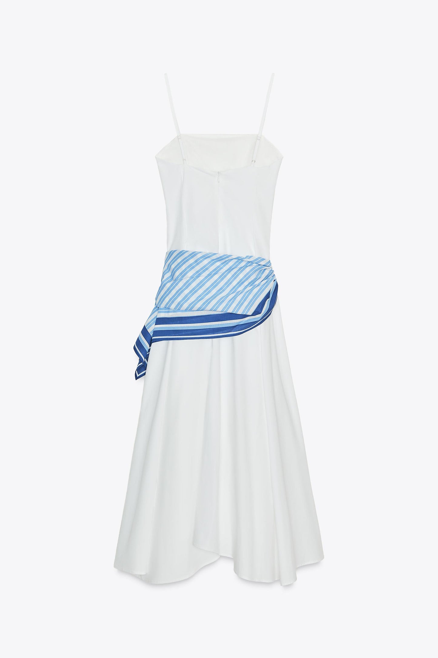 Stripe Scarf Midi Dress