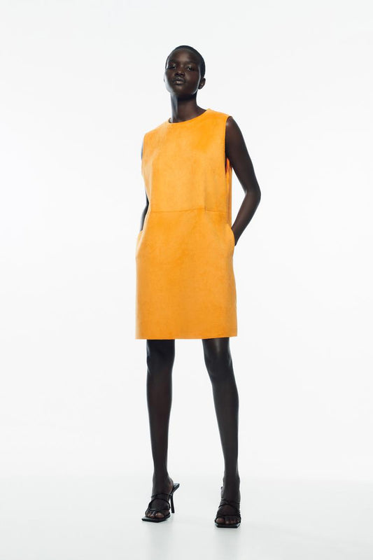 Suede Lava Mini Dress