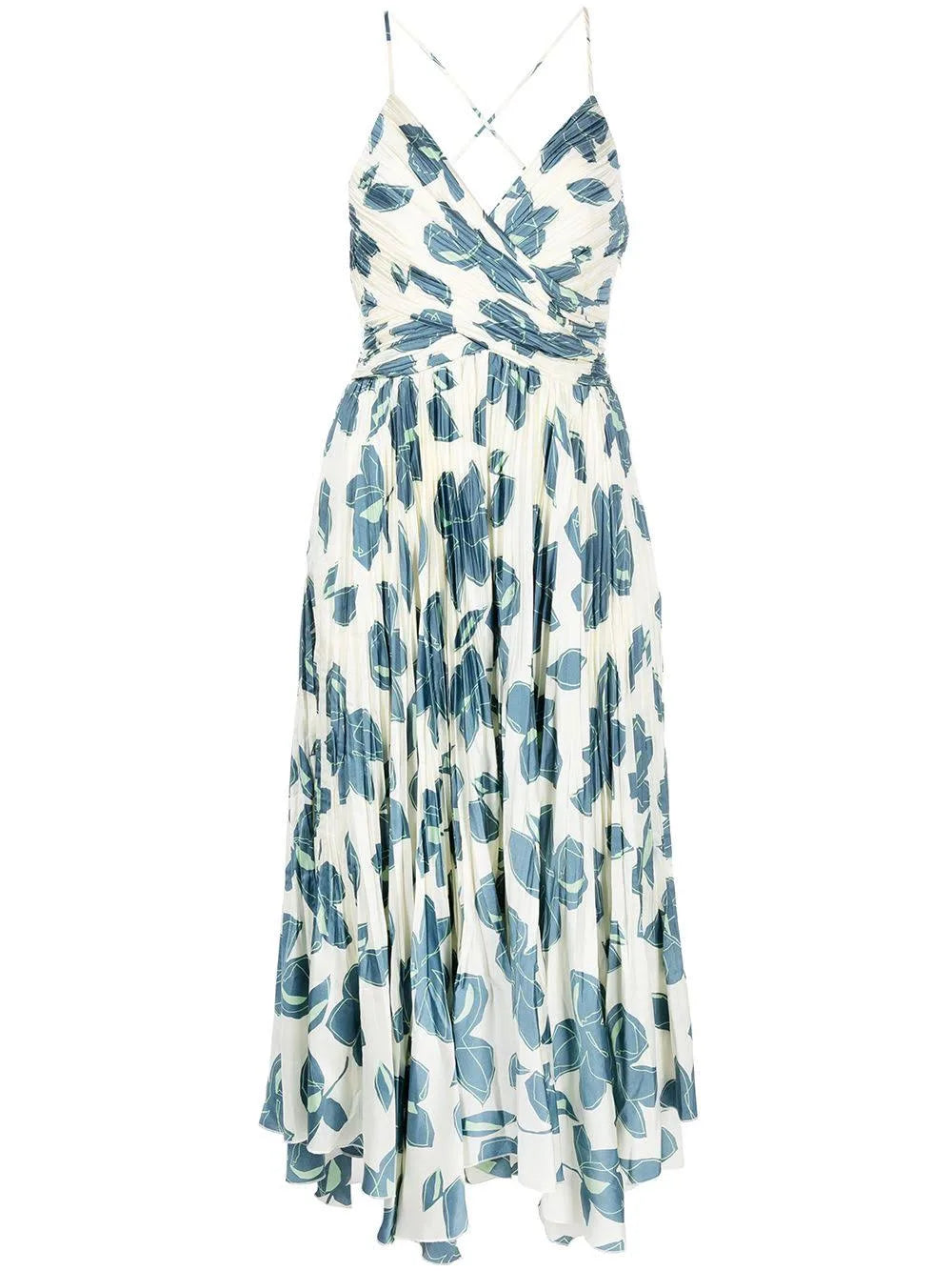 Floral Print Midi Wrap Dress