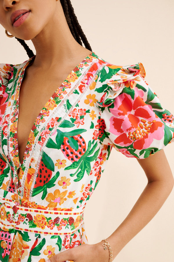 Flowerful Stretched Romper