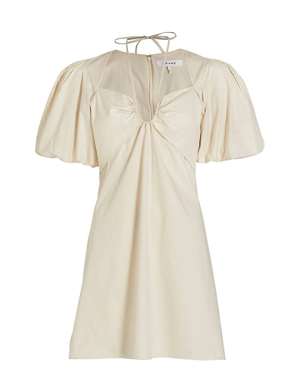 Neck tie Puff Sleeve