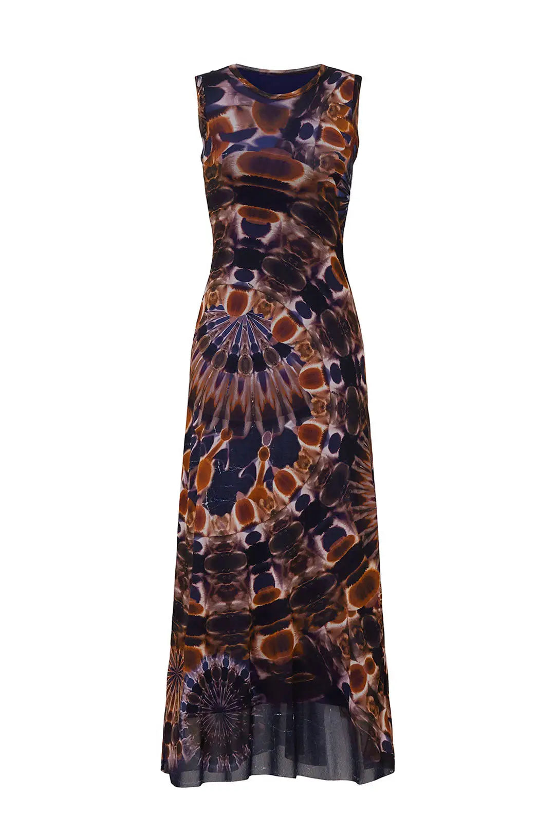Chakra Print Midi Dress