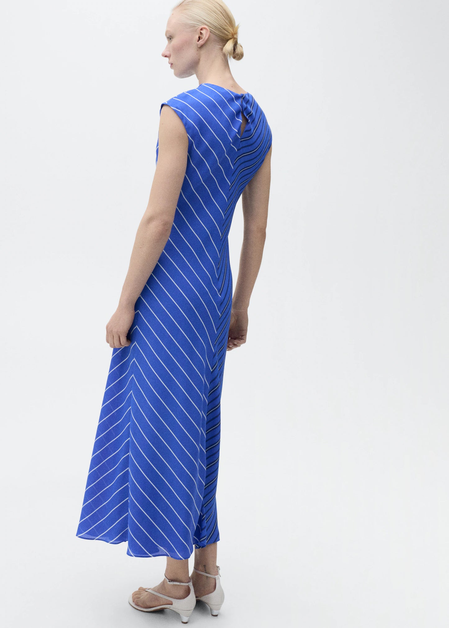 Combined Striped Flare Dress