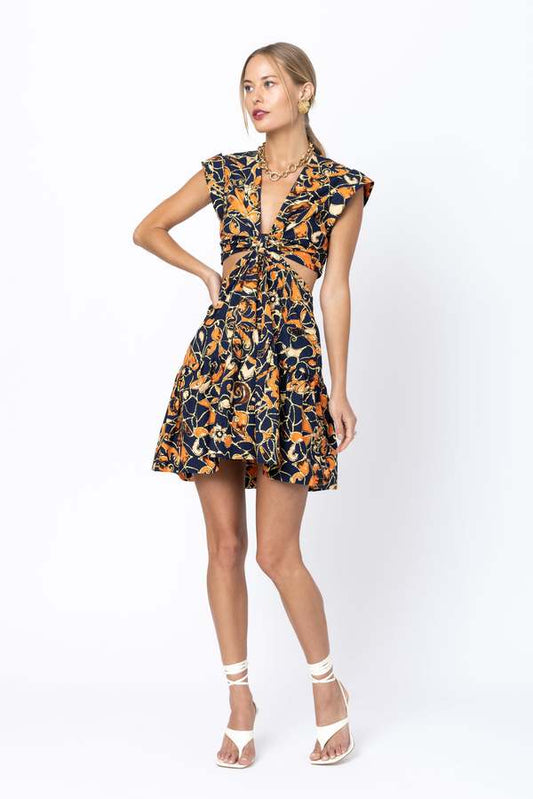Lexi Floral Cut Out Auburn