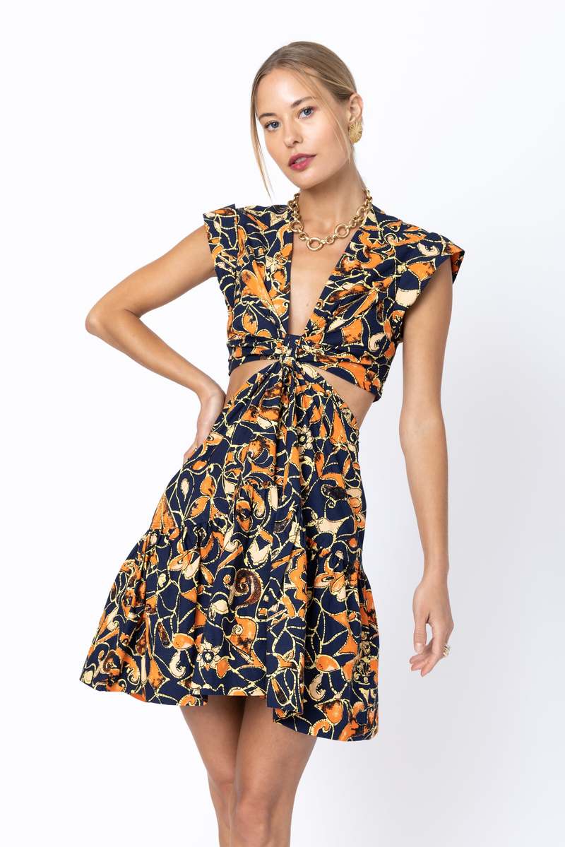 Lexi Floral Cut Out Auburn