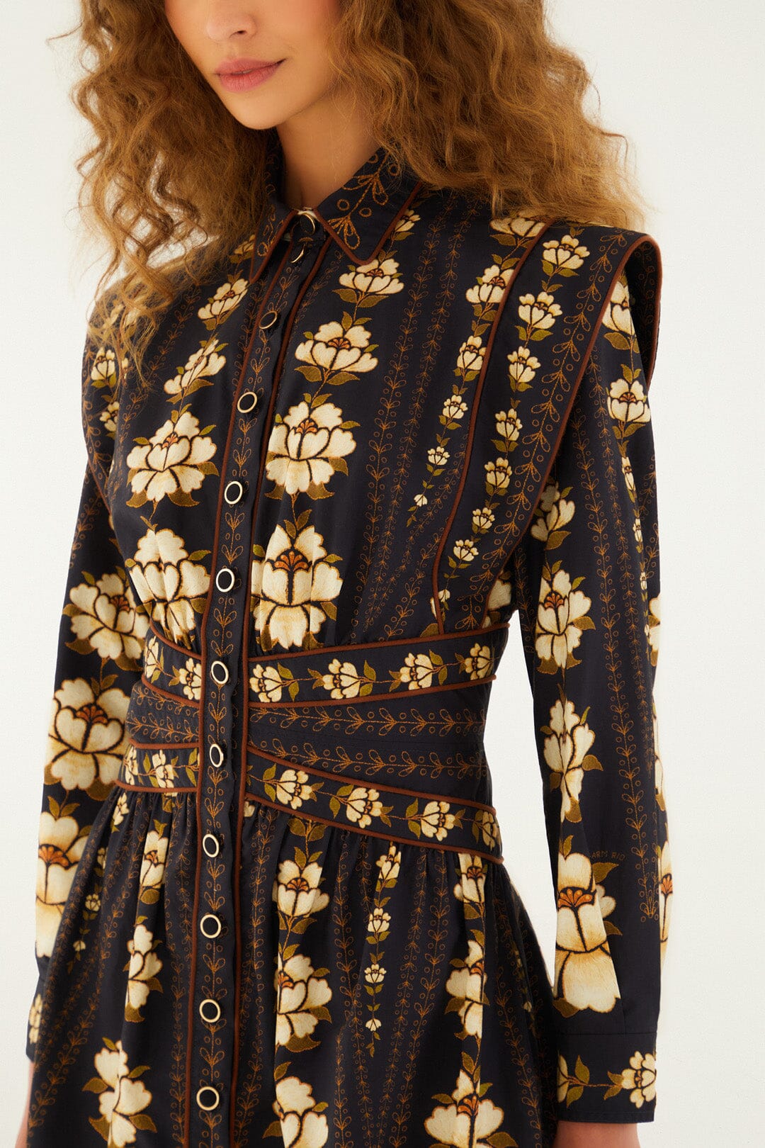 Black Bold Flowers Long Sleeve