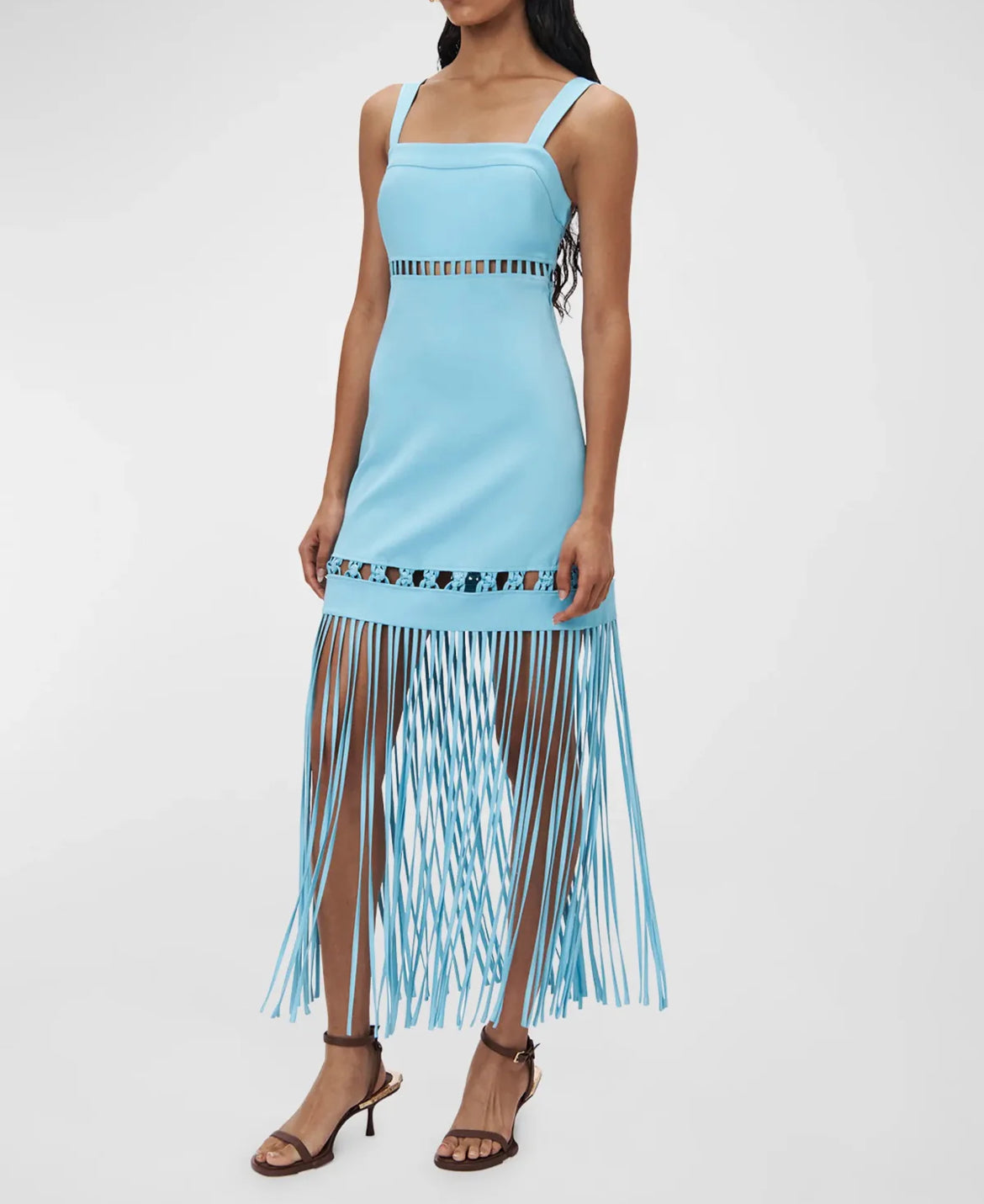 Effy Sateen Dress In Capri