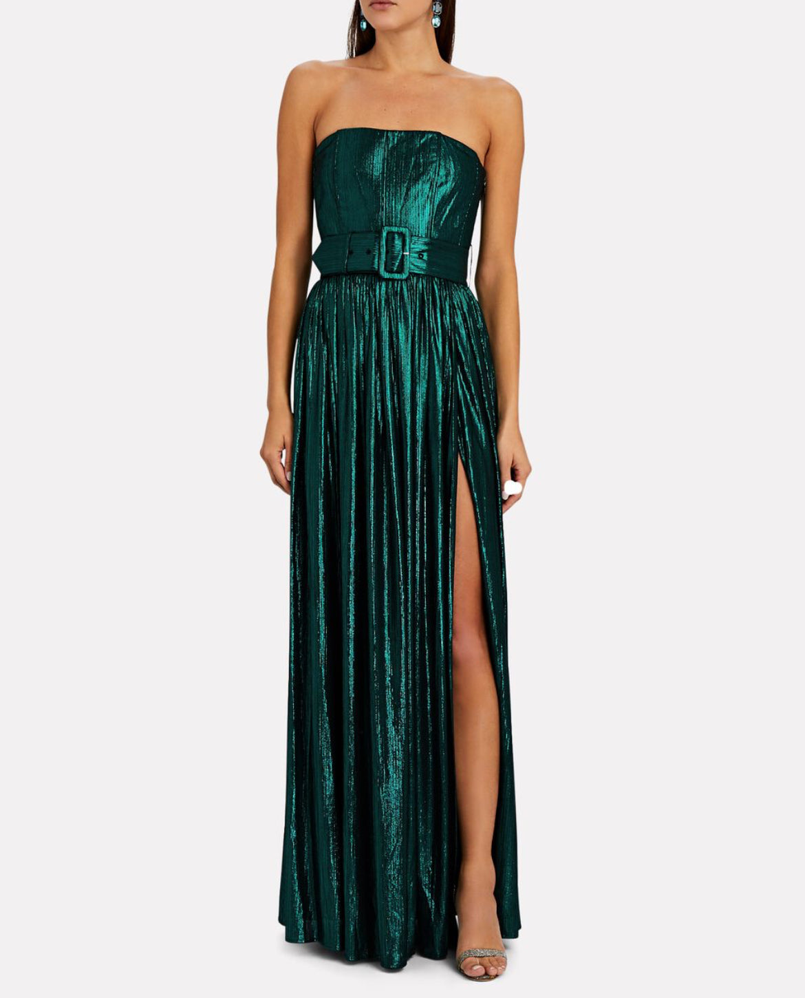 Jaden Strapless Lame Gown
