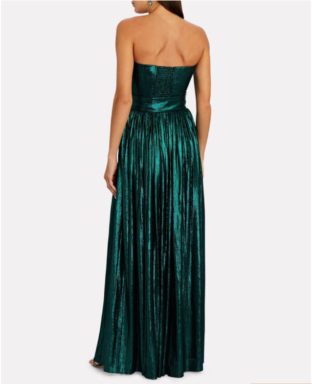 Jaden Strapless Lame Gown