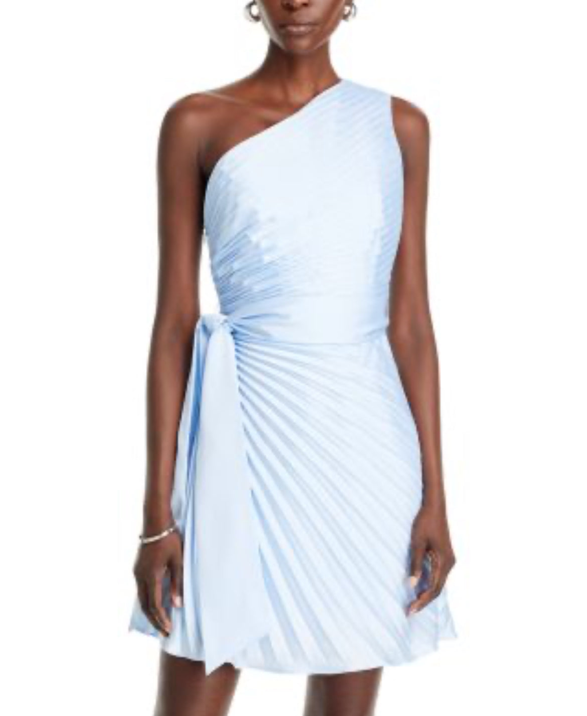 Estie Satin Pleated Dress