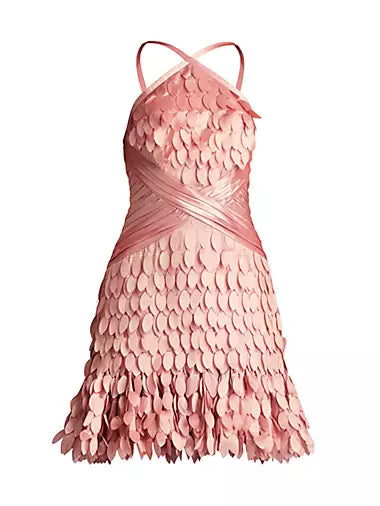 Satin Crossover Petal Dress