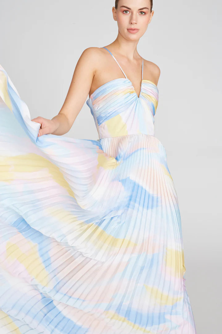 Swirl Satin Gown