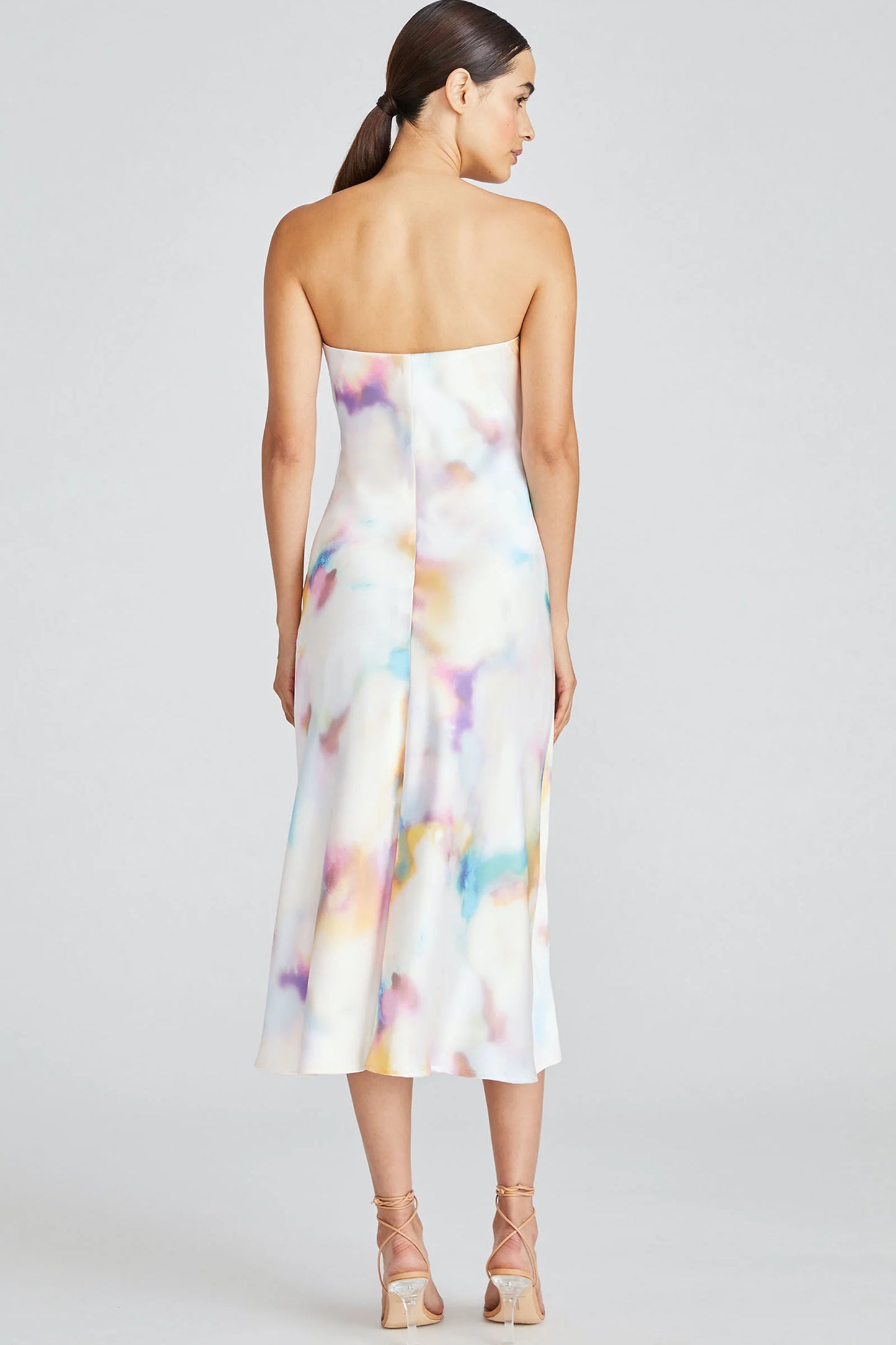 Annika Strapless Satin Midi