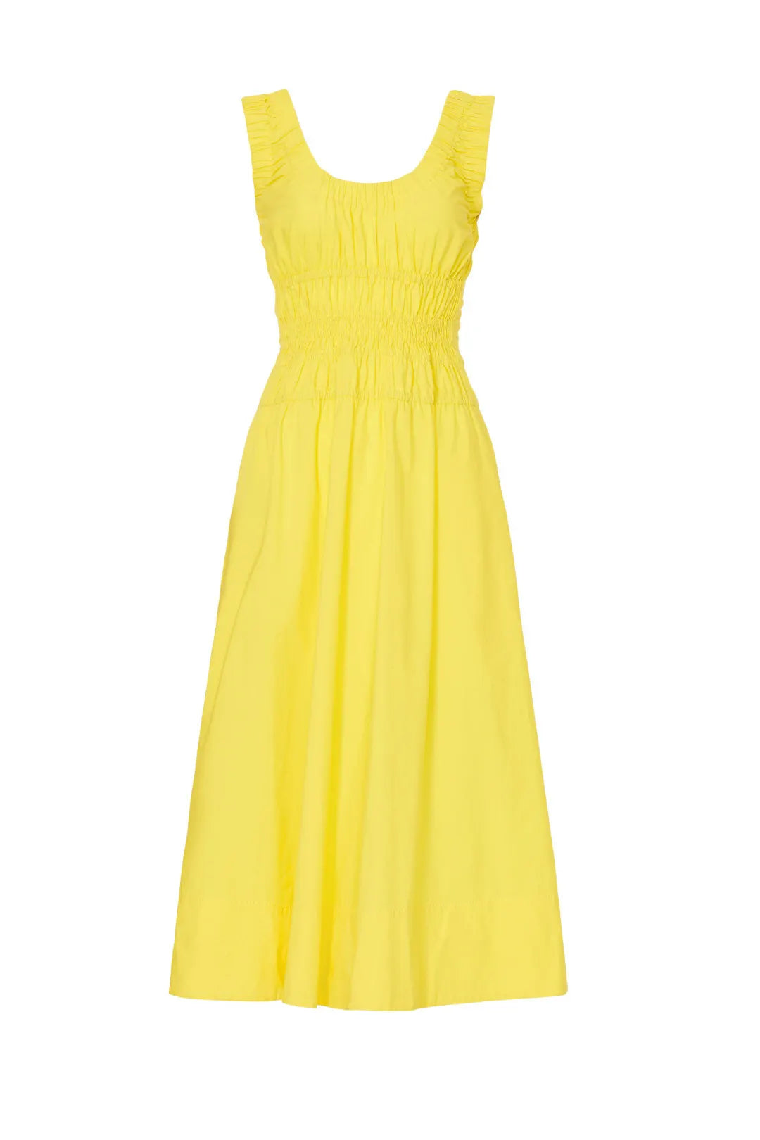 Poplin Gathered Proenza Dress