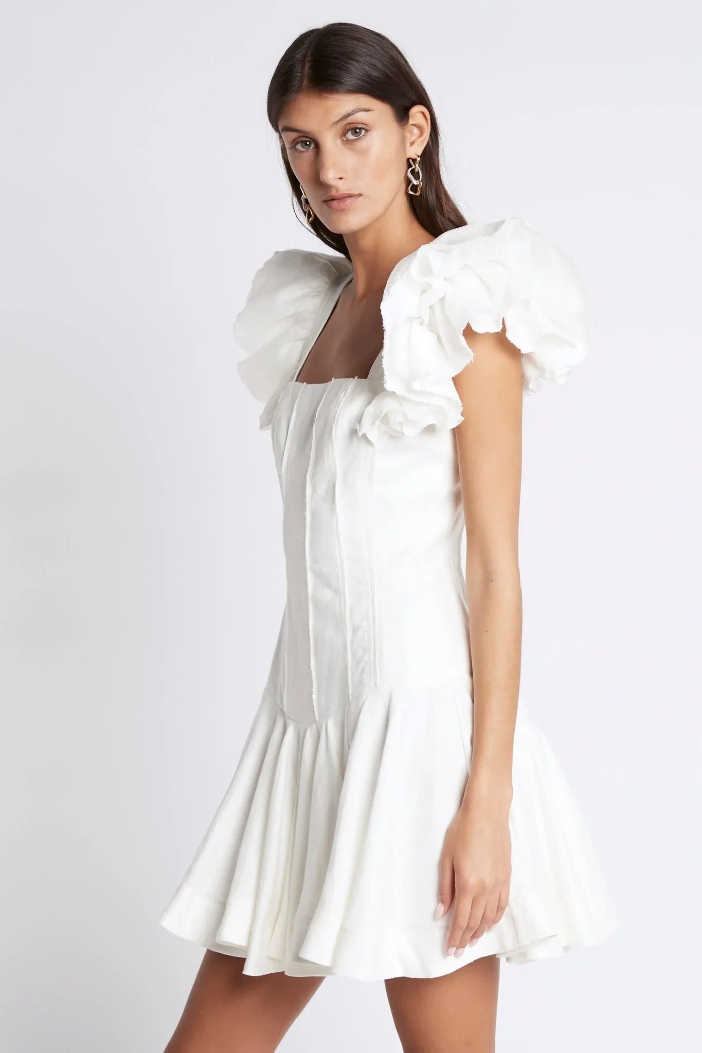 Breathless Frill Sleeve Mini Dress