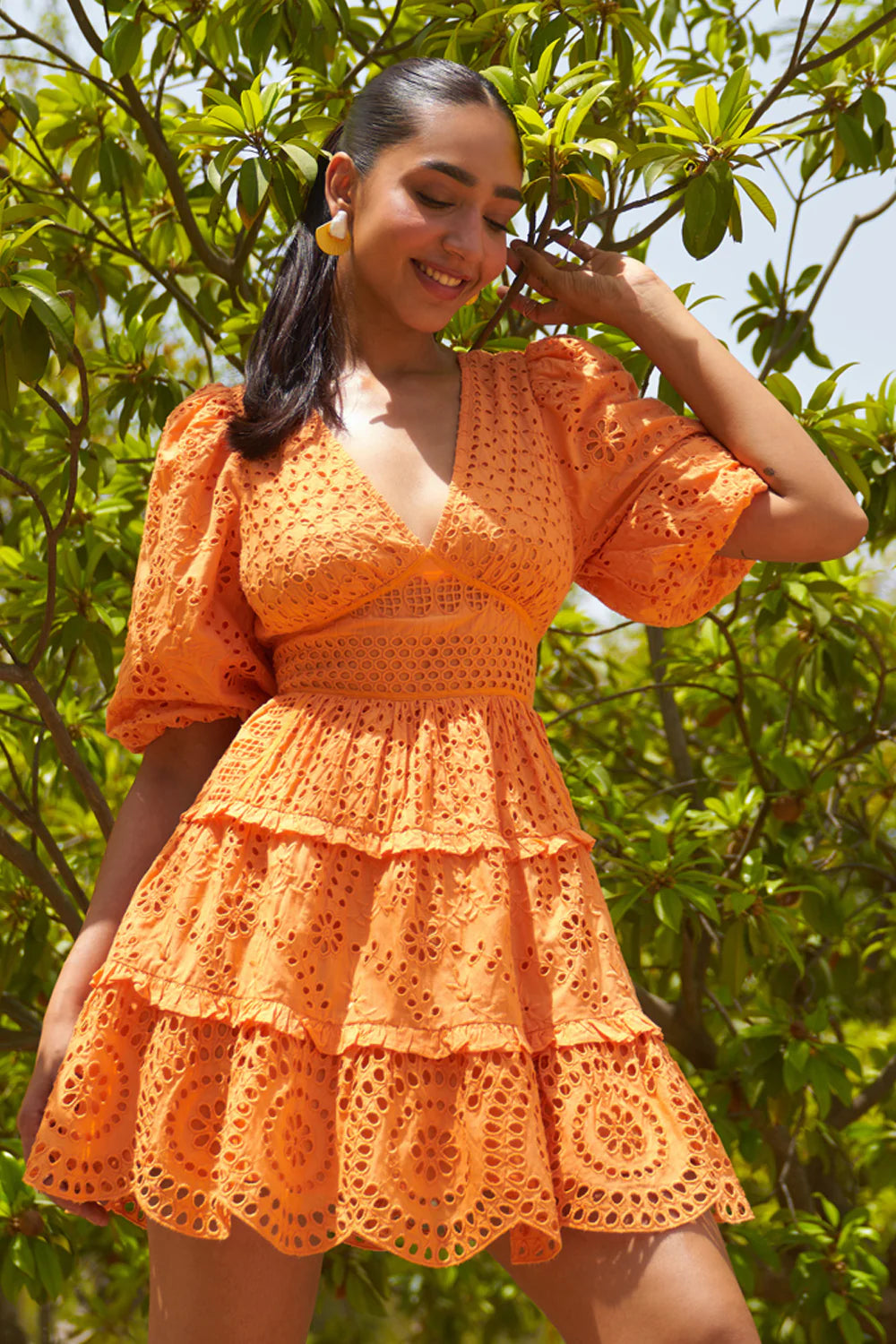 Tangerine Mini Dress