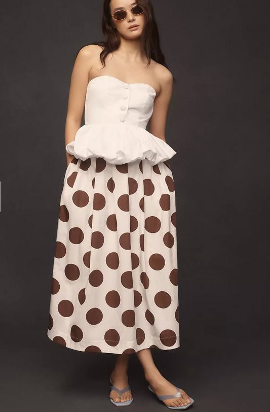 Maeve Cotton Poplin Midi Skirt