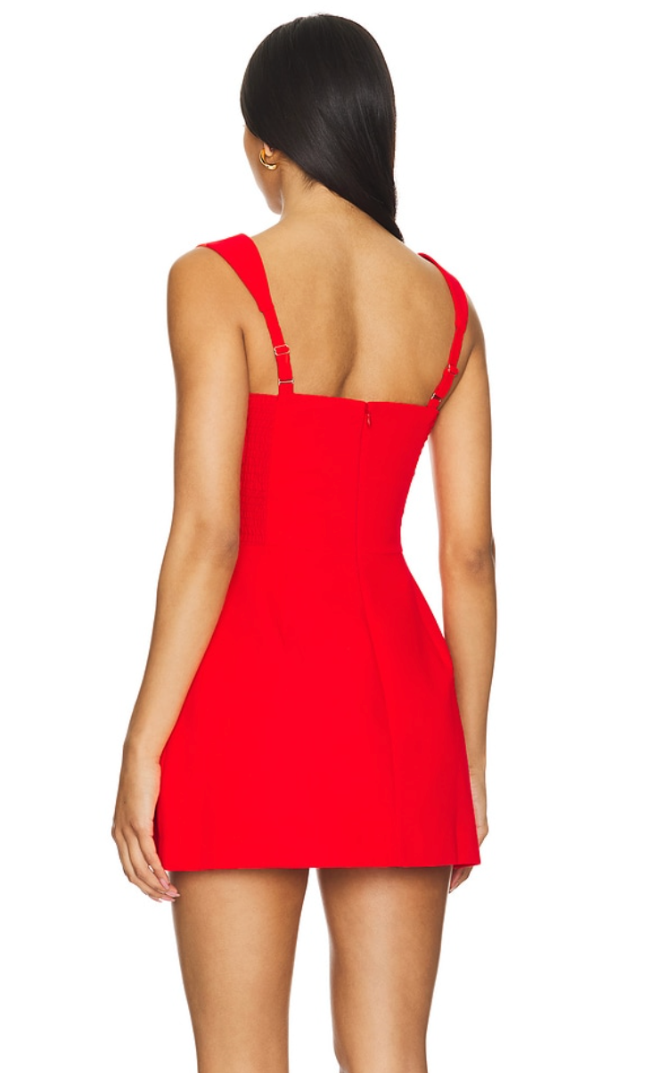 Bethany Skort Romper In Crimson