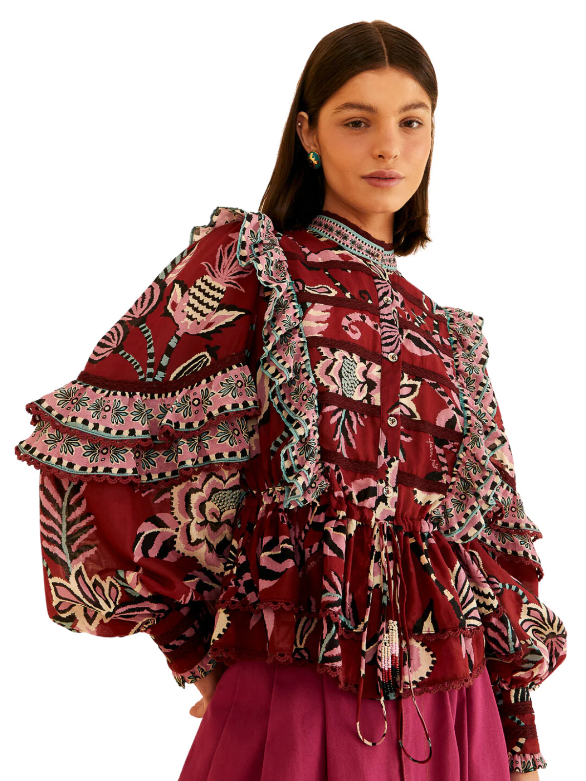 Garnet Ruffle Blouse
