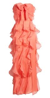 Allover Strapless Gown