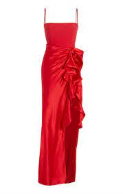Drina Gown In Pimento Red