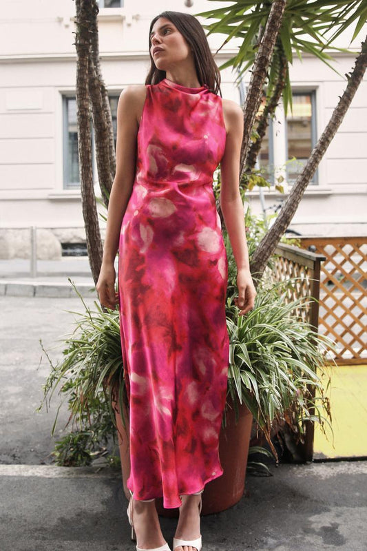 Iris Satin Maxi Dress