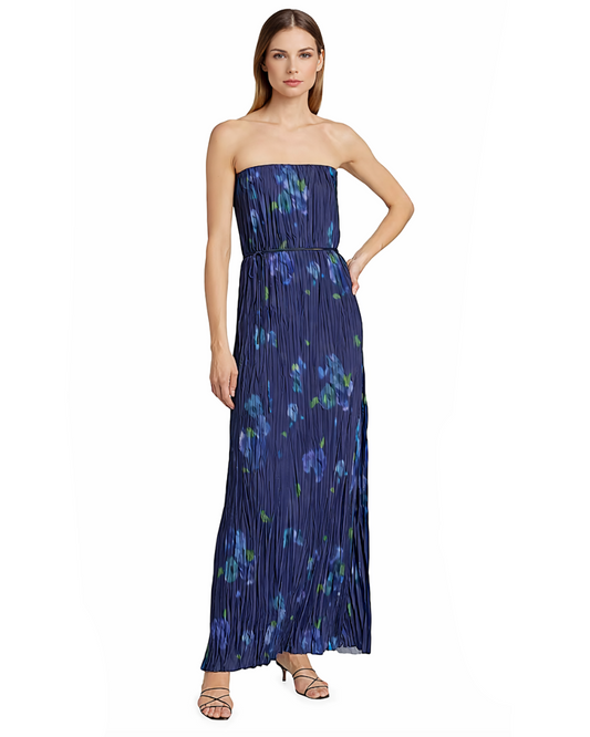 Poppy Blur Crushed Satin Dress