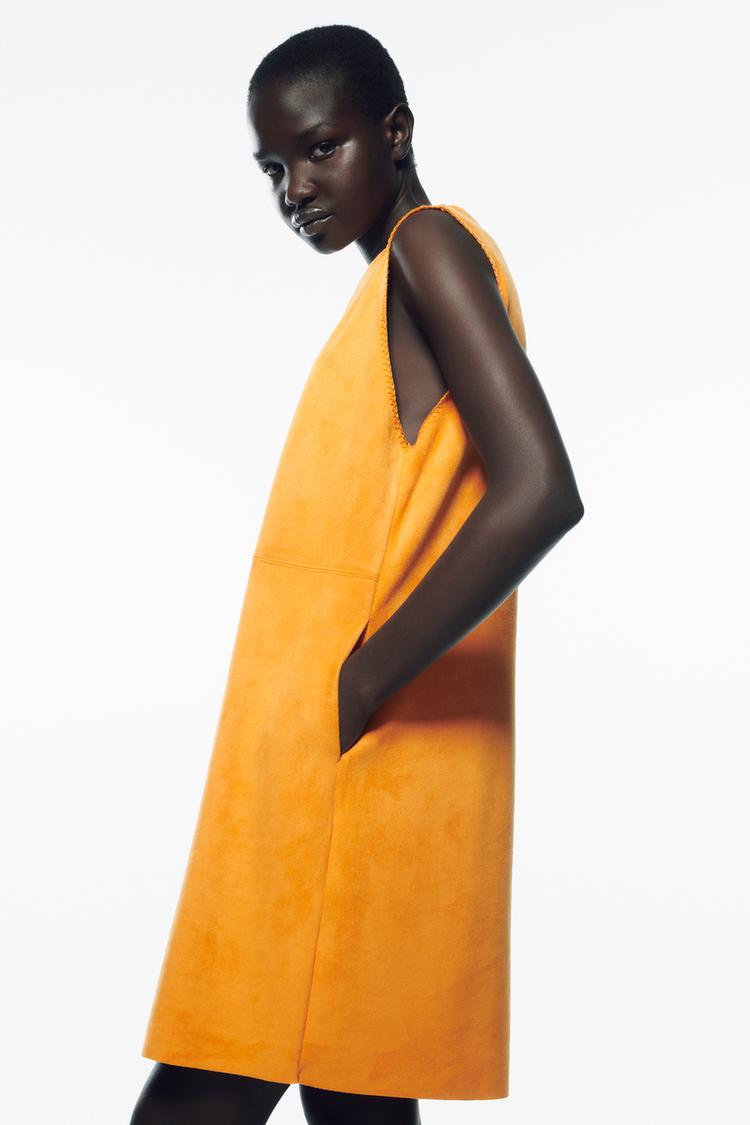 Suede Lava Mini Dress