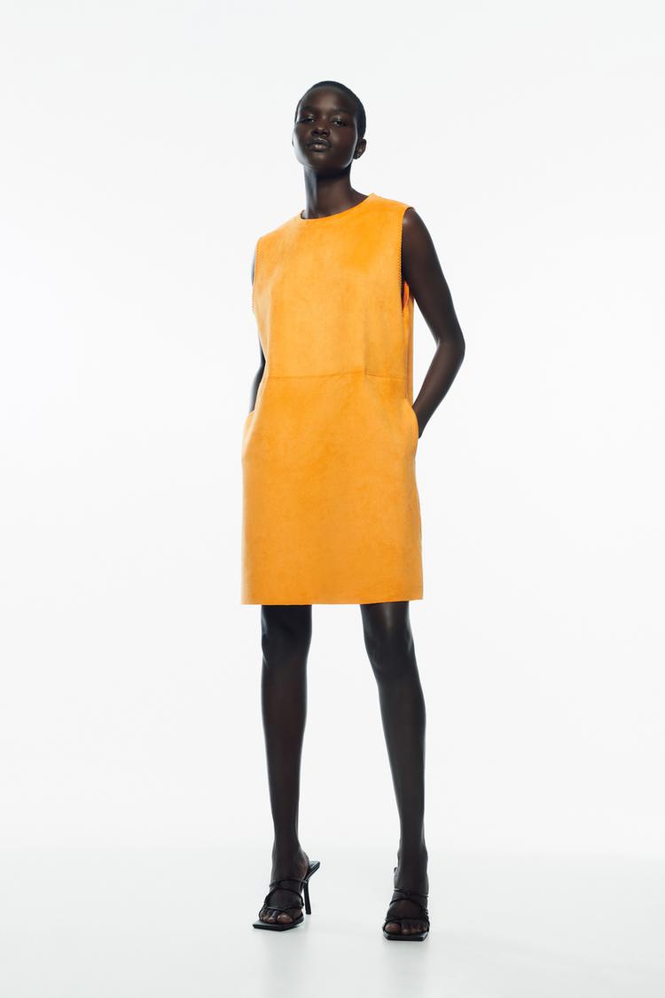 Suede Lava Mini Dress