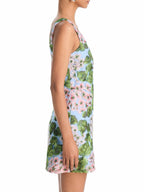 Hydrangea Embroidered Mini Dress
