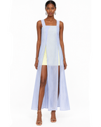 Square Neck Slit Dress