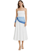 Stripe Scarf Midi Dress