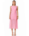 Rose Lace Tiered Midi
