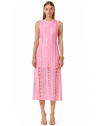 Rose Lace Tiered Midi