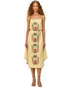 Sand Tropical Flower Dress
