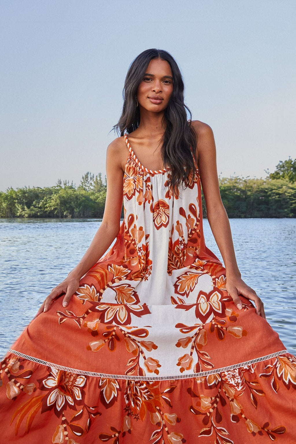 Aura Cream Maxi Dress