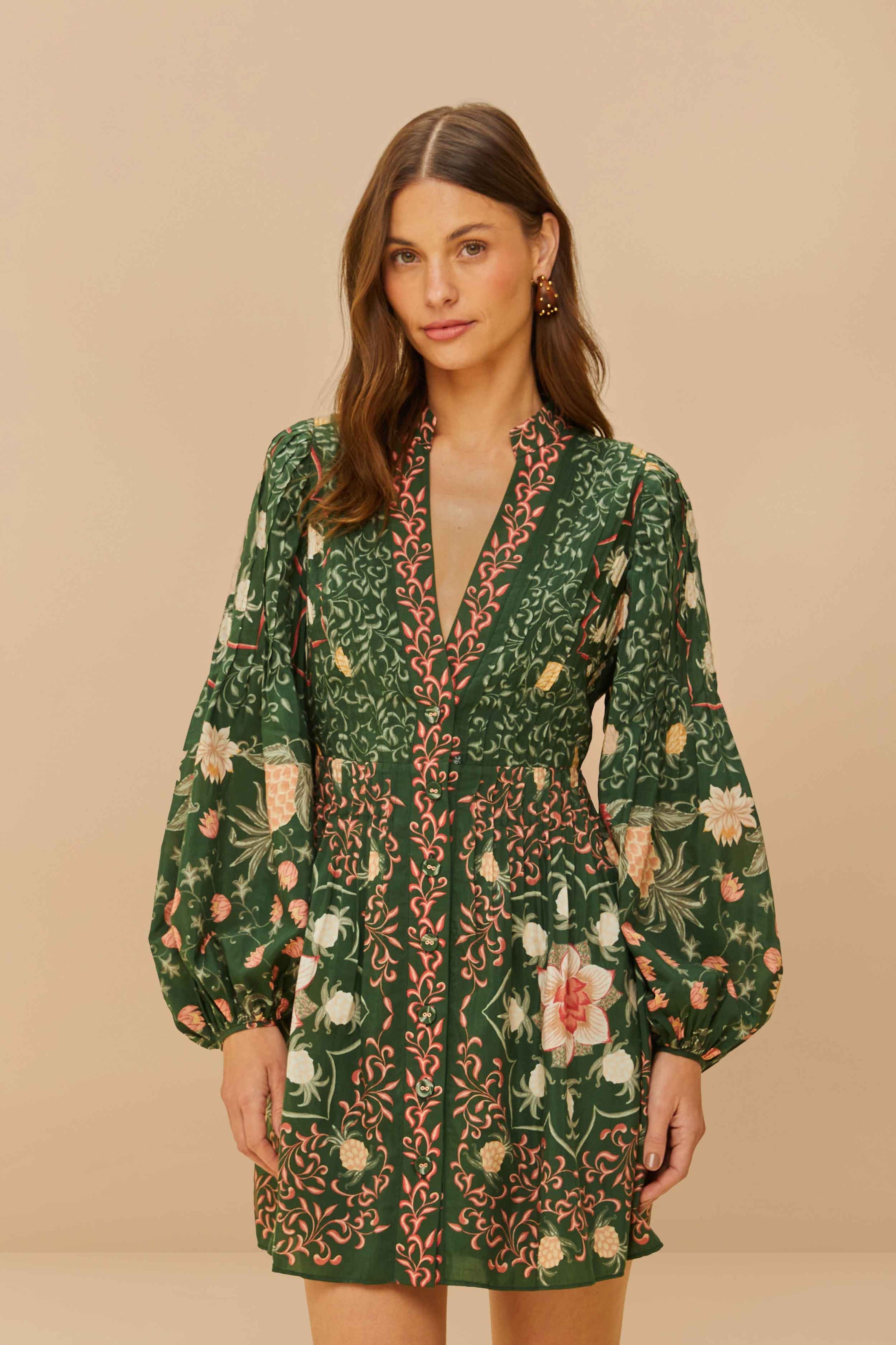 Garden Pineapple Mini Dress
