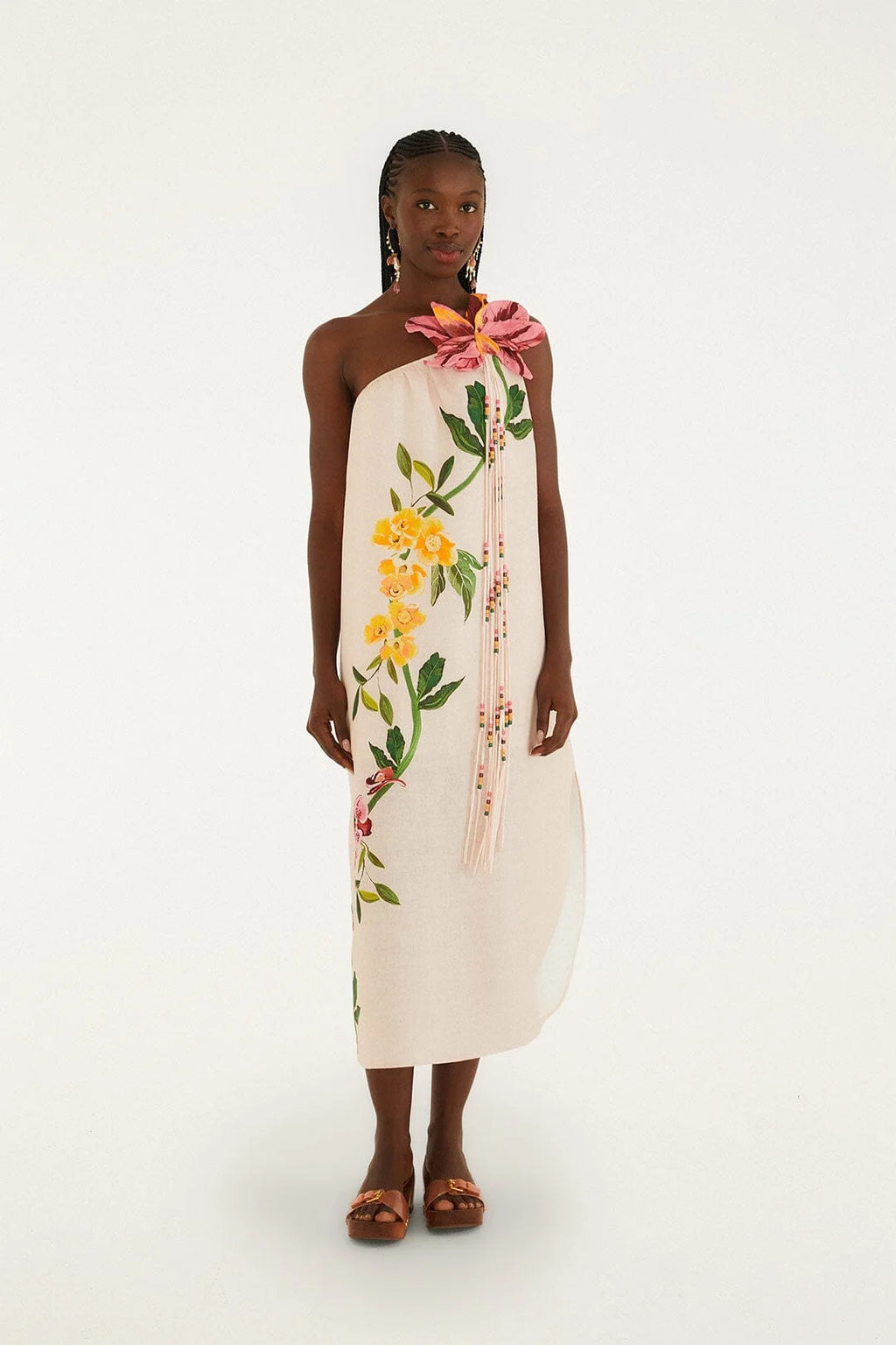 Garden One Shoulder Terrace Maxi Dress