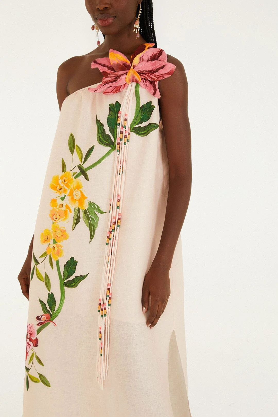 Garden One Shoulder Terrace Maxi Dress