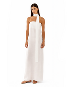 Collared Flowy White Dress