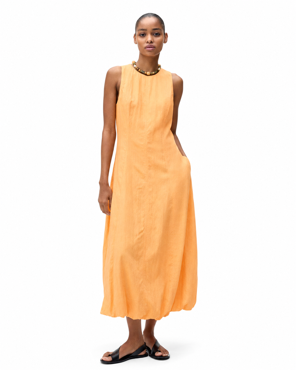 Apricot Linen Maxi