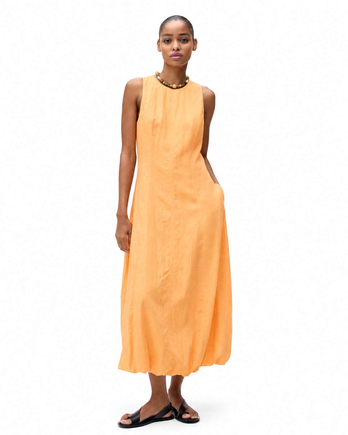 Apricot Linen Maxi