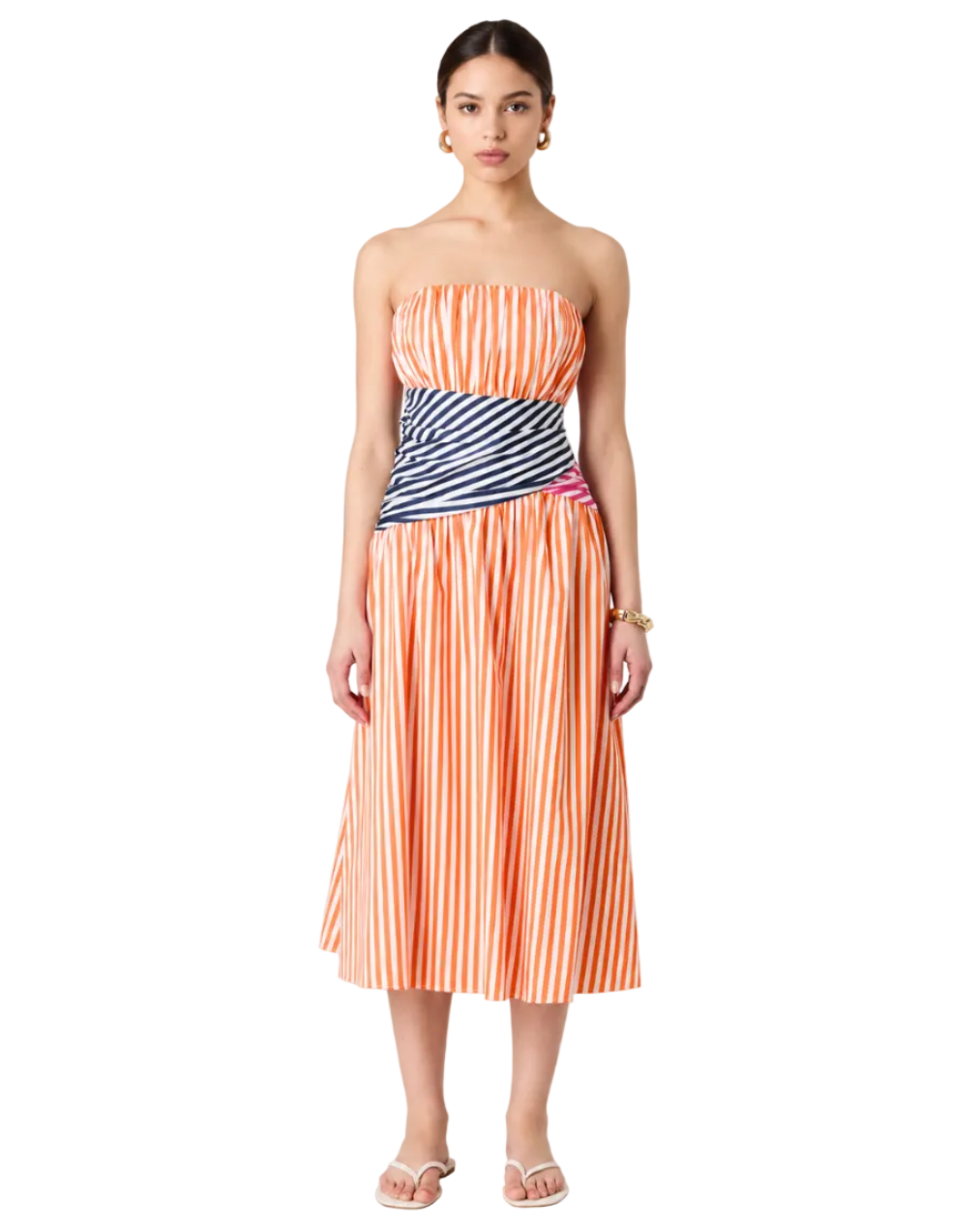 Alexis Striped Midi Dress