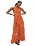 Halter Cutwork Lace Dress