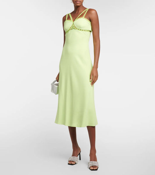 Sevilla Crochet Midi In Lime