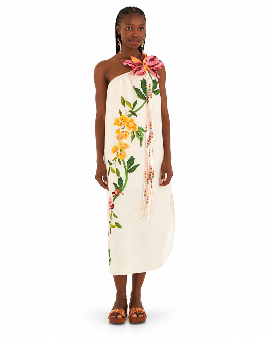 Garden One Shoulder Terrace Maxi Dress