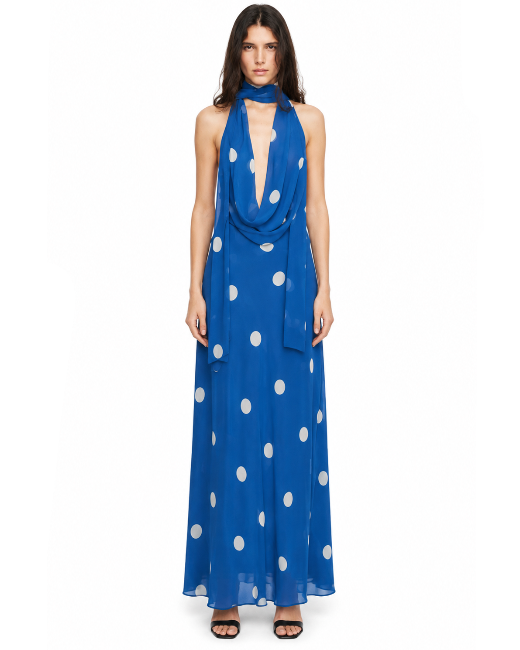 Poka Dot Scarf Dress