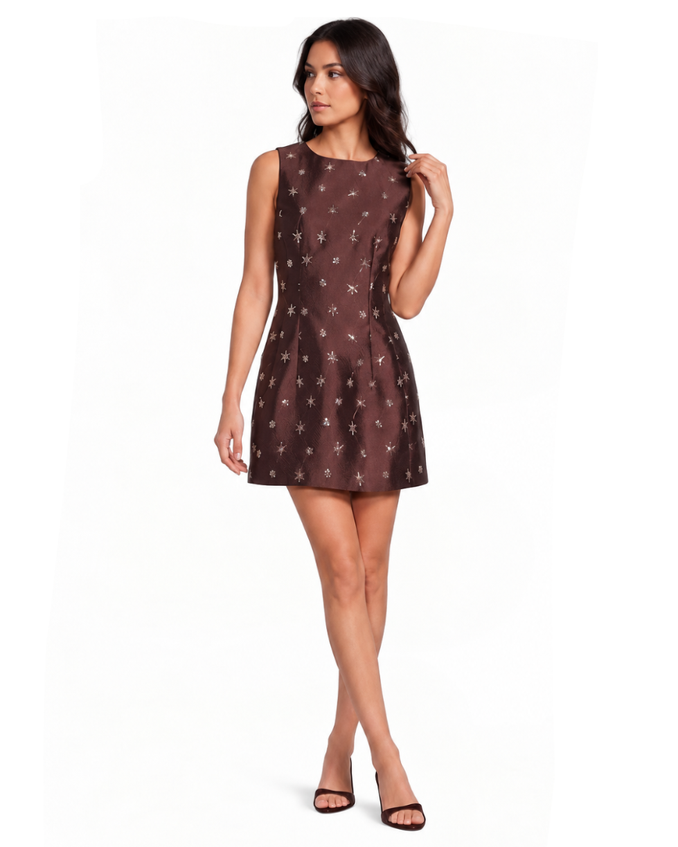 Emma Bead Boat Neck Dress