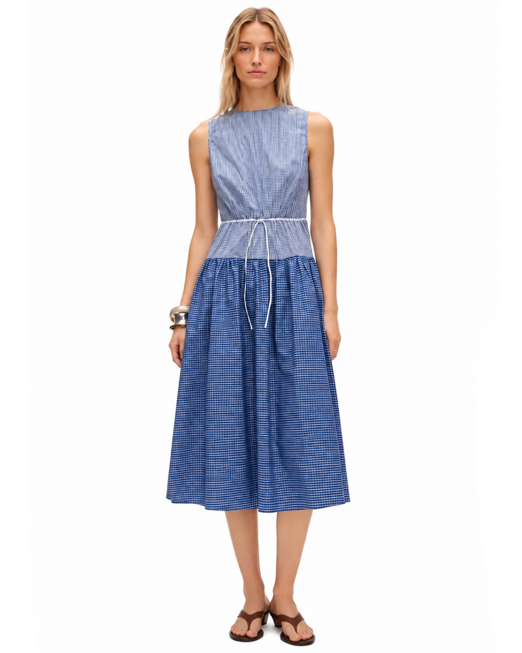 Gingham Blue Dress