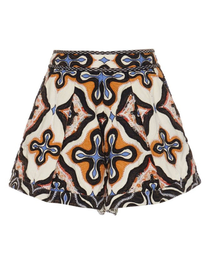 Tariq Applique Printed Shorts